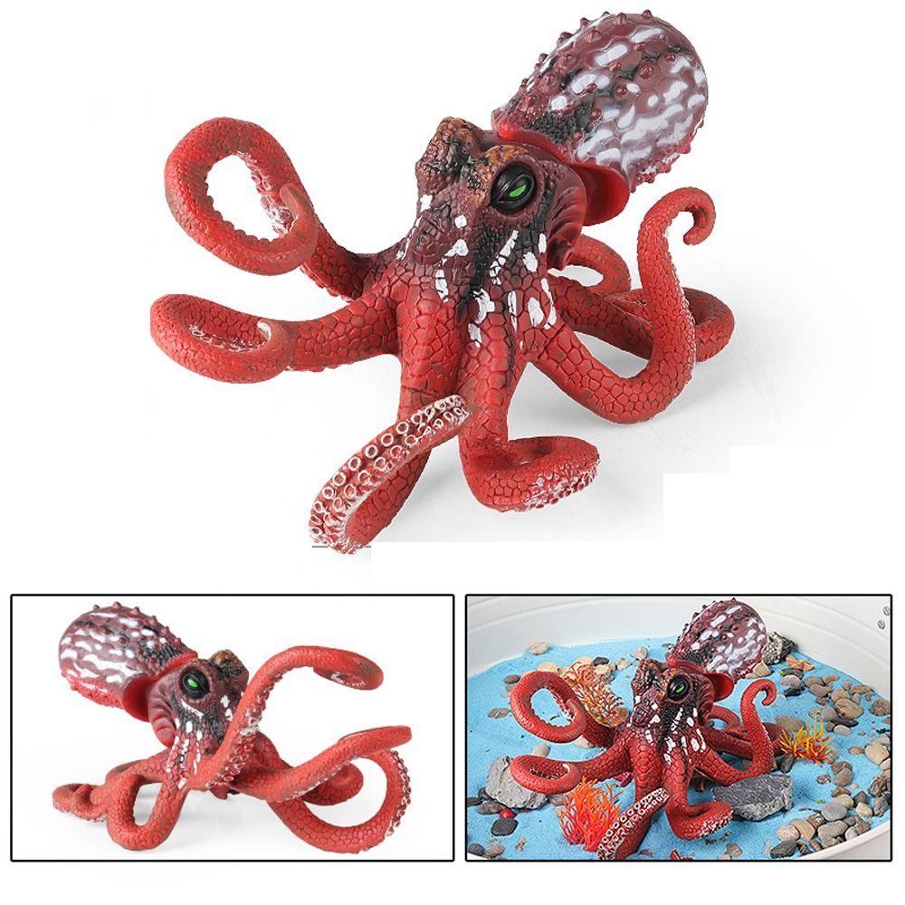 Wild Large Octopus Model Plastic Ocean Animal Statue  for Home Decor Office Display
