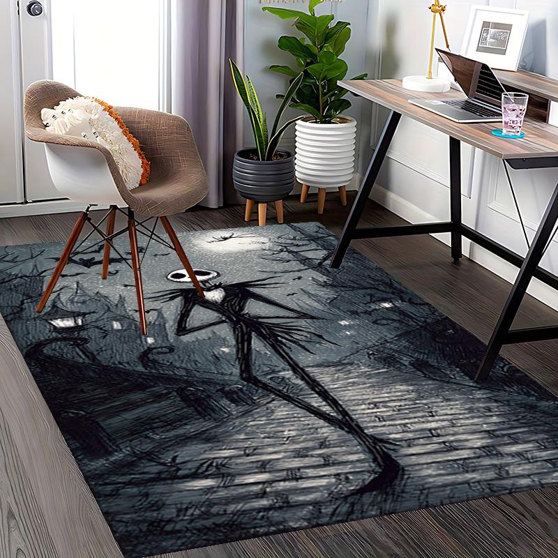 1pc Nightmare Before Christmas Carpet for Playroom Bedroom Living Room Sofa Home Decor,Game Area Rug Non-slip Floor Mat. D7280119