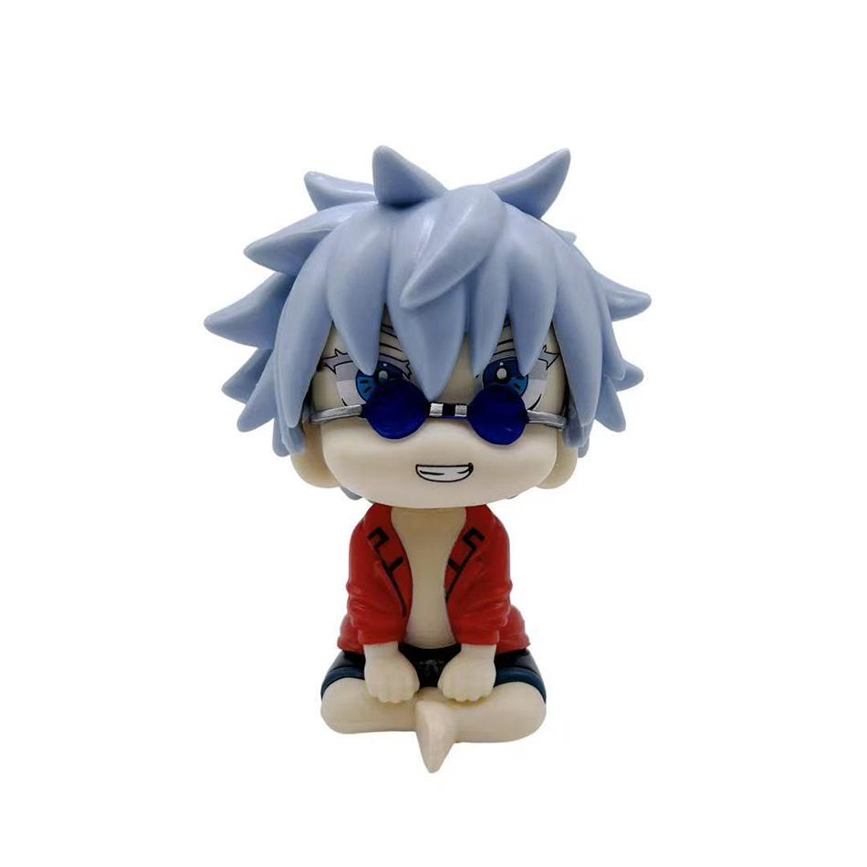 Anime Kawaii Mini Figures - Jujutsu Kaisen PVC Collection Dolls Fushiguro Ryomen Sukuna Gojo & Geto Suguru Sitting Characters