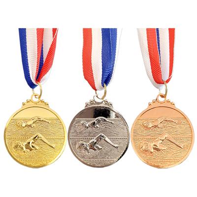 5cm Yüzme Madalyası Yarışma Ödülleri Boyun Kurdelesi ile Metal Kazanan Madalyaları Altın/Gümüş/Bronz Madalya Spor Müsabakası için