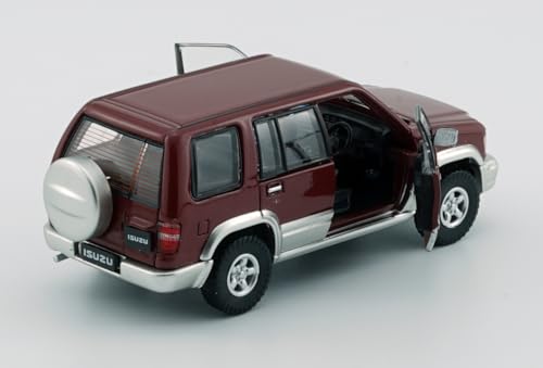 BM CREATIONS 1/64 Scale Isuzu Bighorn 1998-2002 Dark Red RHD Finished Product
