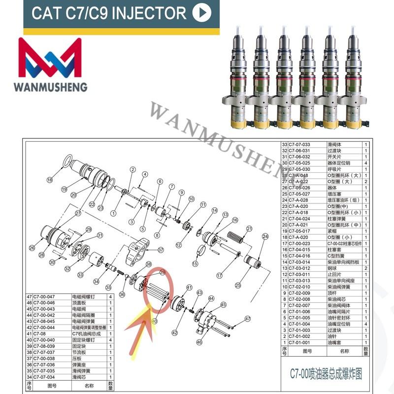 24Pcs China-Made Good Quality Screw for C7C9 Injector Fixed Block