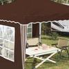 Pop Up Party Tent 288 X 288 X 245 Cm Brown Oxford Fabric