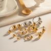 Golden Steel Spherical Personality Ring For Women Large Small Ball Design High End Minimalist Niche Accessory
