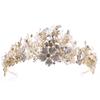 Trendy Handmade Wedding Crown Baroque Rhinestone Pearl Crystal Headband Wedding Hair Accessories Bridal Crown