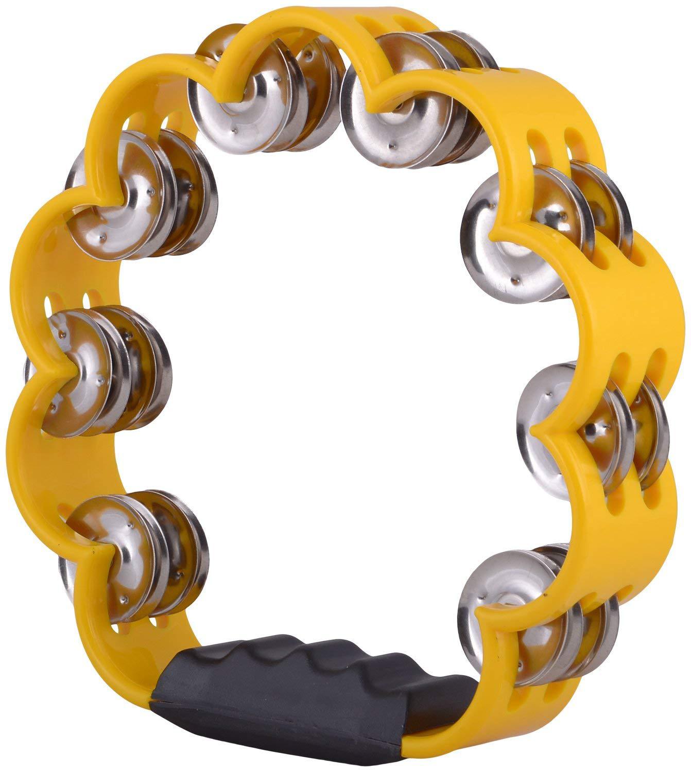 Petal Shaped Tambourine Plastic Percussion Tambourine for Musical Rhythm Instrument for Adults School Family Party Supplies