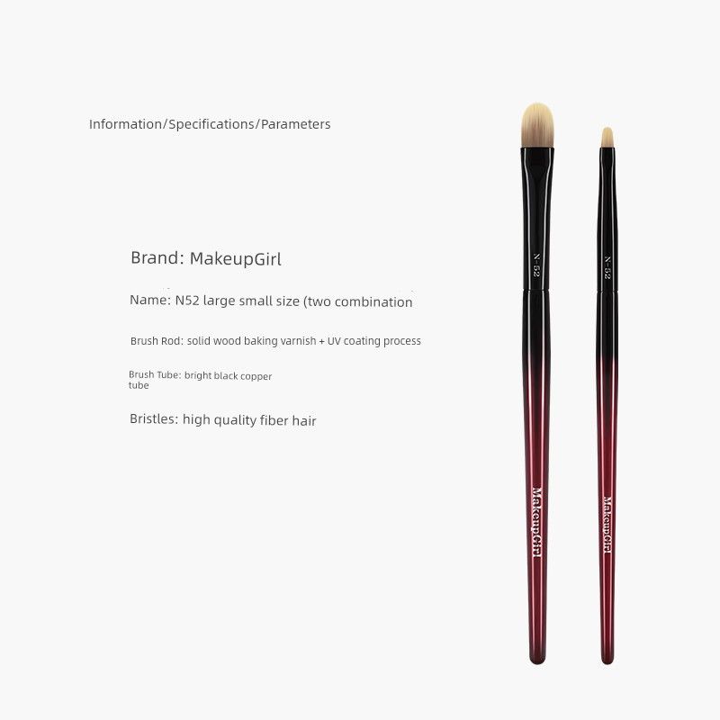

Charming Girl Zhu Glaze N52 Flat Head Concealer Brush Details Tear Groove French Lines Acne Marks Seamless Tongue-Shaped Concealer Makeup Brush Artificial Fiber N52 Size (Two Combinations)