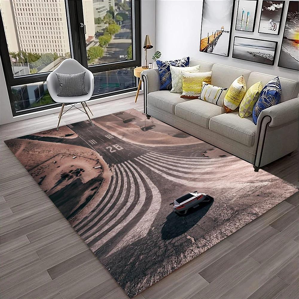 Racing Car Sports Car Carpet Rug for Home Living Room Bedroom Playroom Sofa Doormat Decor,Kids Game Area Rug Non Slip Floor Mat