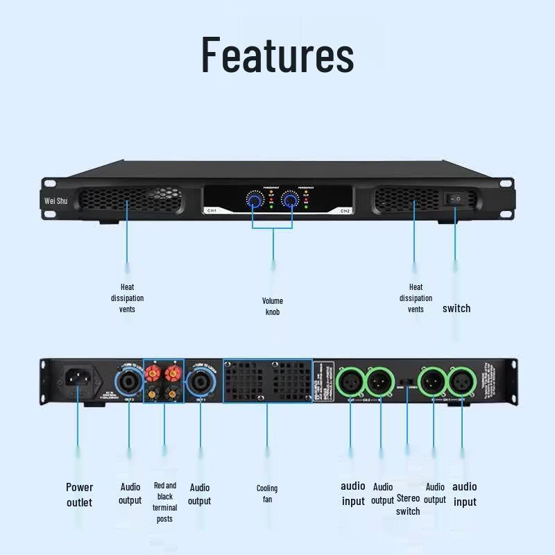 Professional 4-Channel Digital Audio Power Amplifier (CN Version)