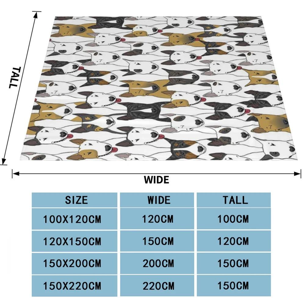 Soft Warm Flannel Fleece Throw Blanket for Bedroom Living Rooms Sofa Couch Funny Bull Terrie Print Large Size Bed Blankets