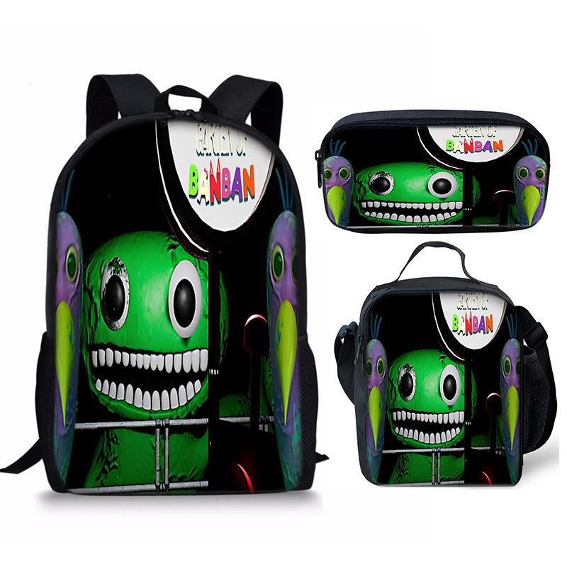 Hip Hop Beliebt Lustig Banban Garten 3D Druck 3 Stück/Set Schüler Schultaschen Laptop Tagesrucksack Rucksack Umhängetasche Lunchtasche Federmäppchen