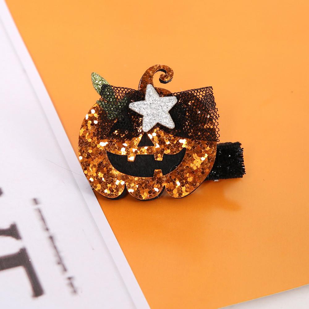 Halloween Themed Playful Hair Clips With Festive Pumpkin And Cat Designs For Fun Childrens