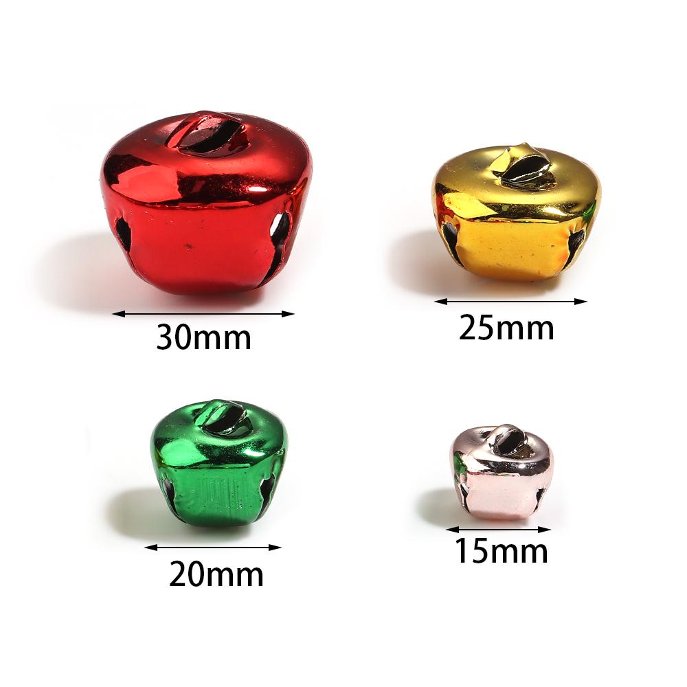 20-30pcs/bag 15/20/25/30mm Mix Color Jingle Bells Christmas Bell Charm Beads Metal Bells For Christmas Festival Party Decoration