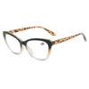 Elegant Cat Eye Reading Glasses for Women Chic Color Block Frame Clear Lens Fashionable Computer Screen Presbyopia 0 To 4.0
