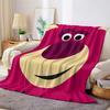 Lotso Face Flannel Blanket Warm Soft Halloween Christmas Couch Warm Cozy Decorative Decor Gift for All Season