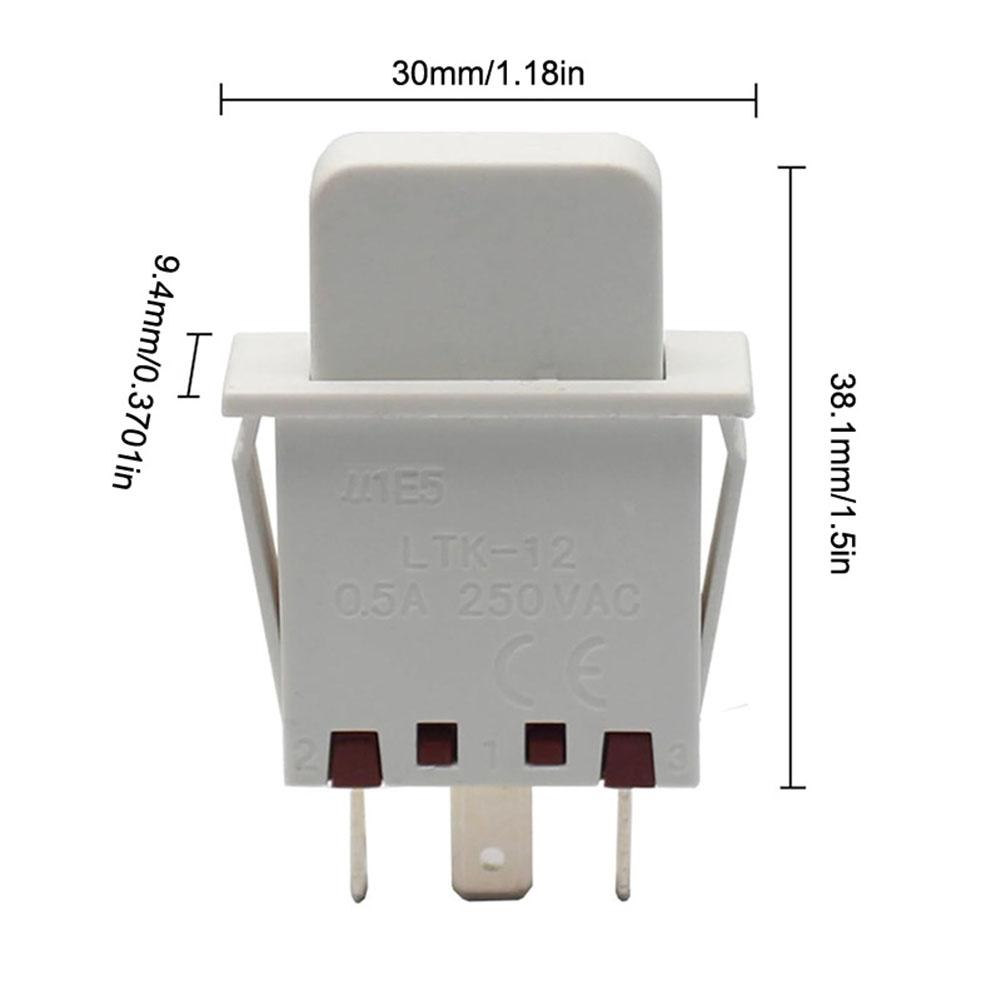 1pc Button Switch Normally Open Normally Closed Switch Refrigerator 3pin Switch For Household Appliances