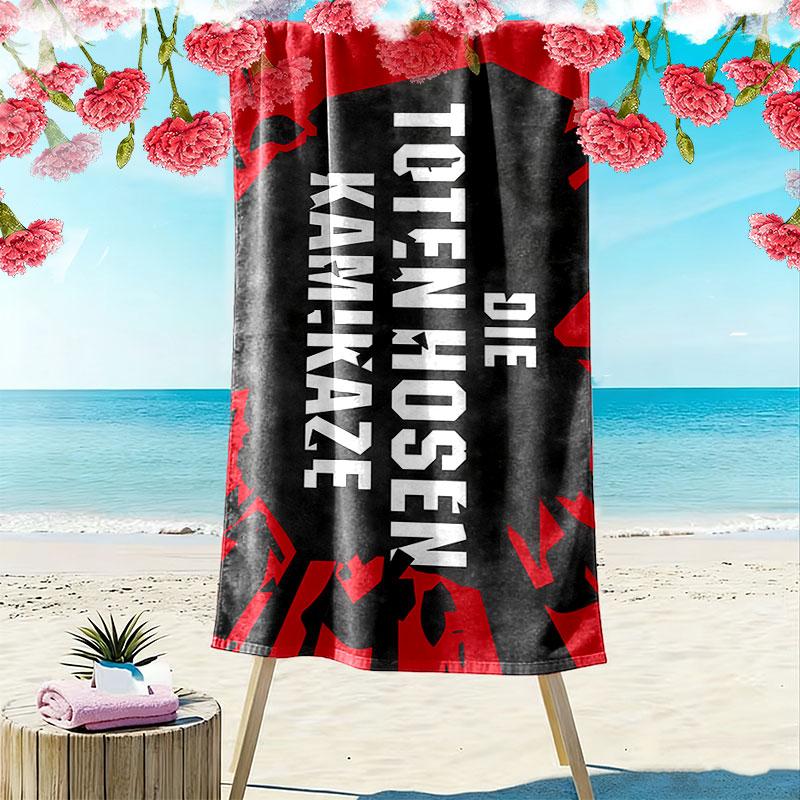 DTH Print Strandtuch, Großes Weiches Schnelltrocknendes Handtuch für Strand Camping Schwimmen