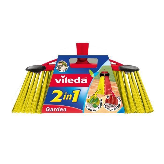 Vileda 112091, Extérieur, Noir, Rouge, Jaune, Soft - Hard Bristle, Plastique Renforcé En Fibres
