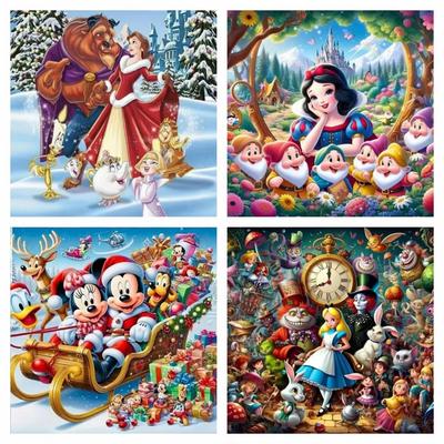 Kit Pittura Diamante Alice nel Paese delle Meraviglie Adesivi di Cristallo Ricamo Completo 5D Arte Cartone Animato per Adulti