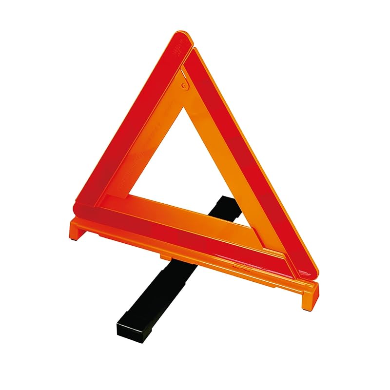 Amon Triangular Warning Sign, National Public Safety Commission Certified Product (Certification Number F16-2), for use during emergency stops on