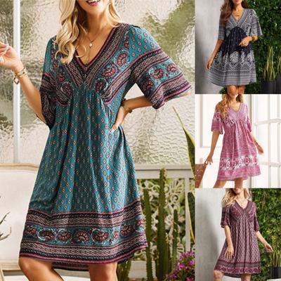 Dresses For Women Casual Summer Short Sleeve Beach Dress A Line Dress Loose Sundress