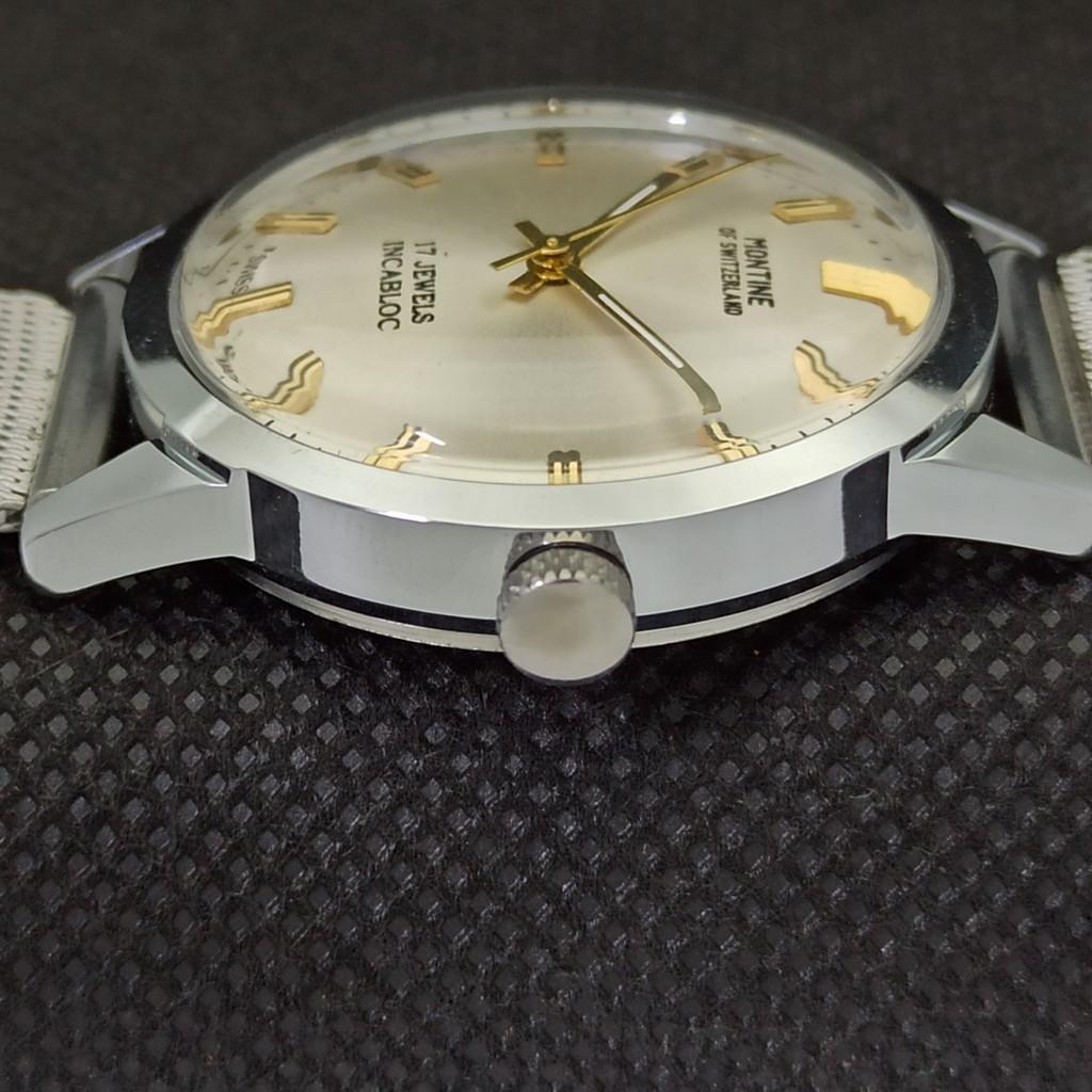 REFURBISHED GENTS MONTINE 17 JEWELS INCABLOC WINDING SWISS WATCH A285416-5 MontineQ-a285416-1