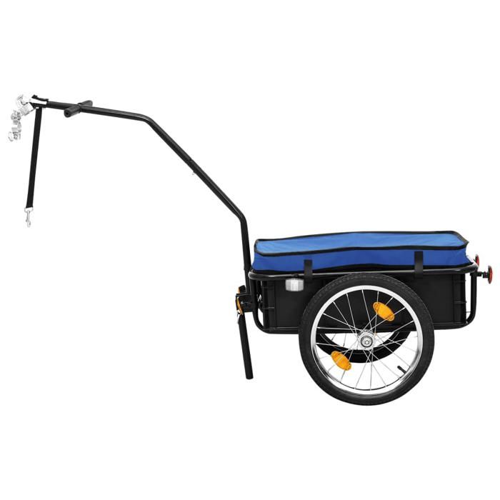 VidaXL Remorque de Vélo Chariot à Main, Chariot de Transport, Remorque de Bicyclette, Remorque à Bagages Jardin Extérieur, 91772