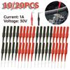 10/20pcs Insulation Piercing Needle Non-destructive 0.7mm Multimeter Test Probes for Banana Plug Measuring Tools Red/Black