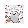 Halloween Cartoon Black Cat Ghost Pumpkin Print Cushion Cover For Home Living Room Sofa Decoration Square Pillowcase