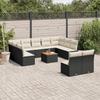 VidaXL Garden Lounge Set with Cushions 12 Pcs, Patio Sofas, Furniture Set, Outdoor Terrace Furniture, Black 3223886
