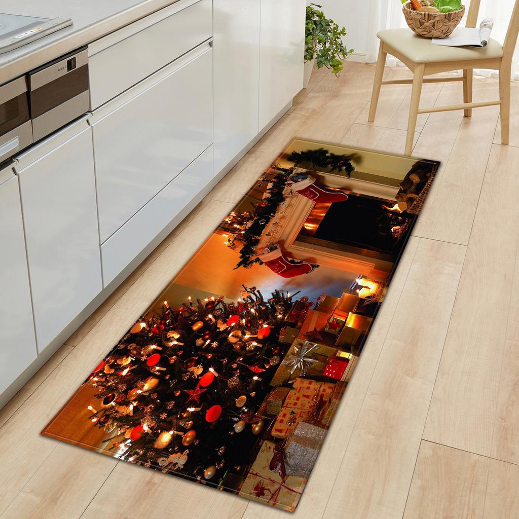 Christmas Kitchen Sand Carpet Doormat Long Floor Mat