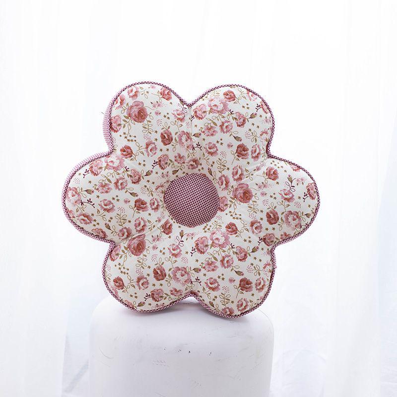 Korejský polštářek s květinami švestky: Celobavlníkový polštářek na zdřímnutí do kanceláře a ložnice