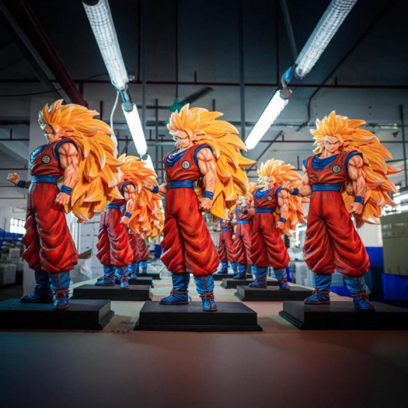 Anime Dragon Ball Saiyan 1/4 Super Three Goku Figure Statue JT Goku, Peripheral Model Large Ornament Gift