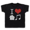 I Love House Music Slogan Retro Cool Clubbing Dj Kids Childs T-Shirt