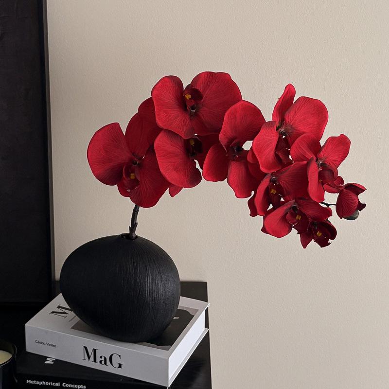 White Phalaenopsis Artificial Floral Arrangement - Realistic High-End Decorative Accent