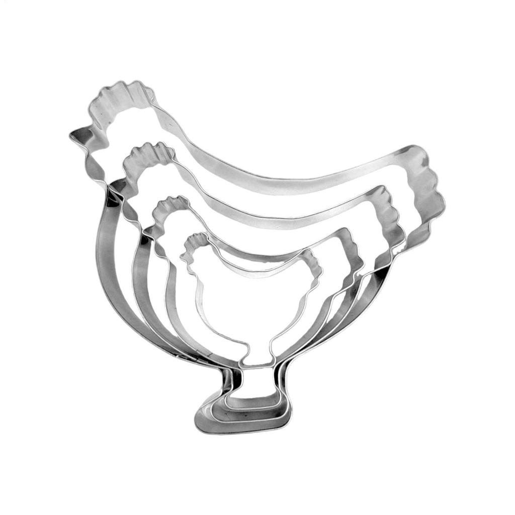 Cute Cookie Cutter 4 Pieces Baking Mold Tool Chick Baking Cutter Molds For Kitchen Pastry Fondant Cutting Holiday Spring