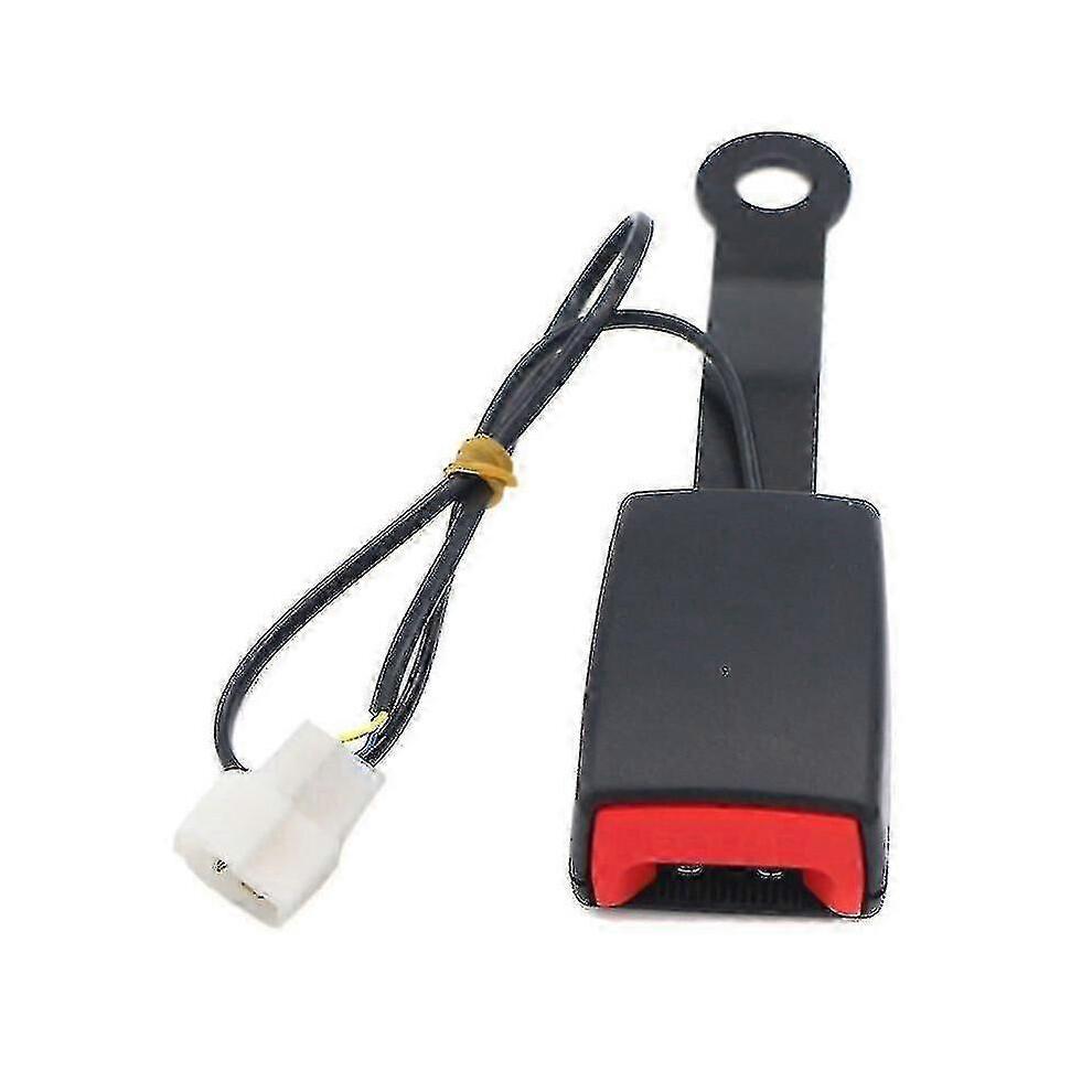 Car Seat Belt Buckle Camlock Plug Connector with Warning Cable, 1pc Black Replacement Part, Fits 2022mm Inserts, Durable ABS Plastic with Heat-Treated