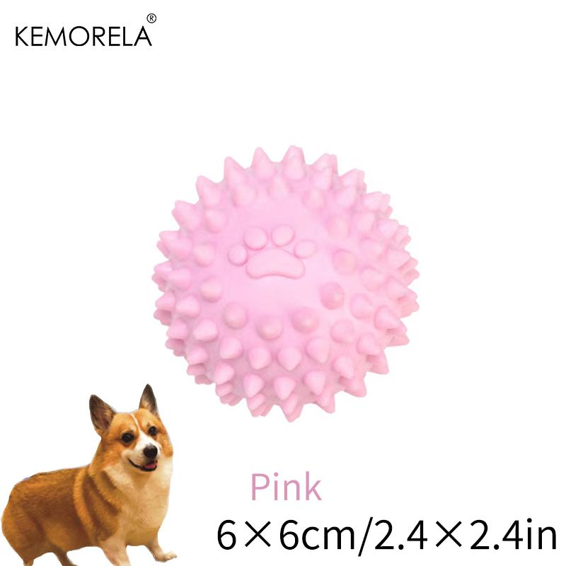 

KEMORELA Игрушка-жевательная с шипами в виде отпечатка лапы для собак из ТПР, устойчивая к укусам, для тренировки моляров, интерактивные принадлежности для маленьких собак розовый