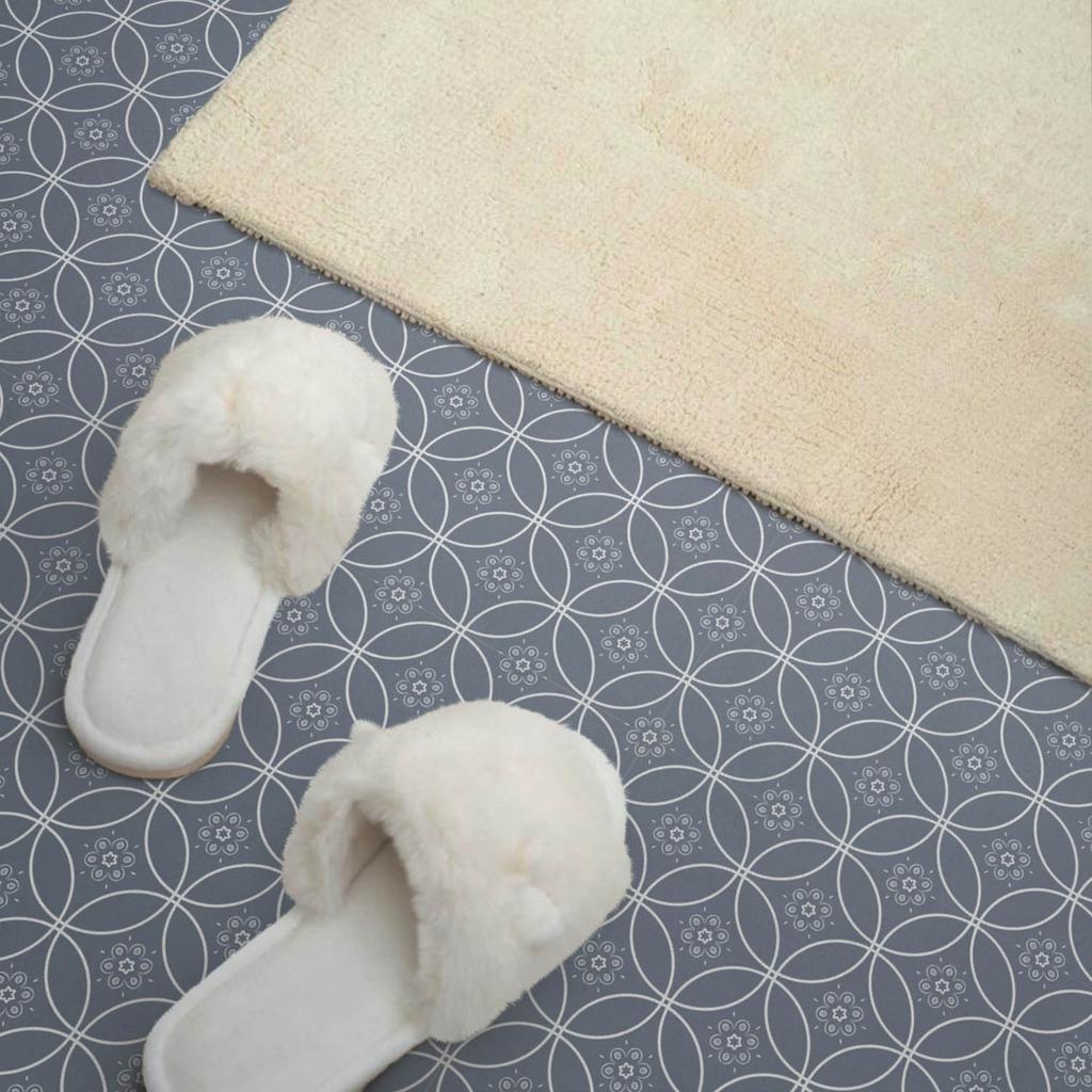 Self-Adhesive Vinyl Tiles Perfect for Modern Interiors Floral Ornament Pattern 20x20x20 cm