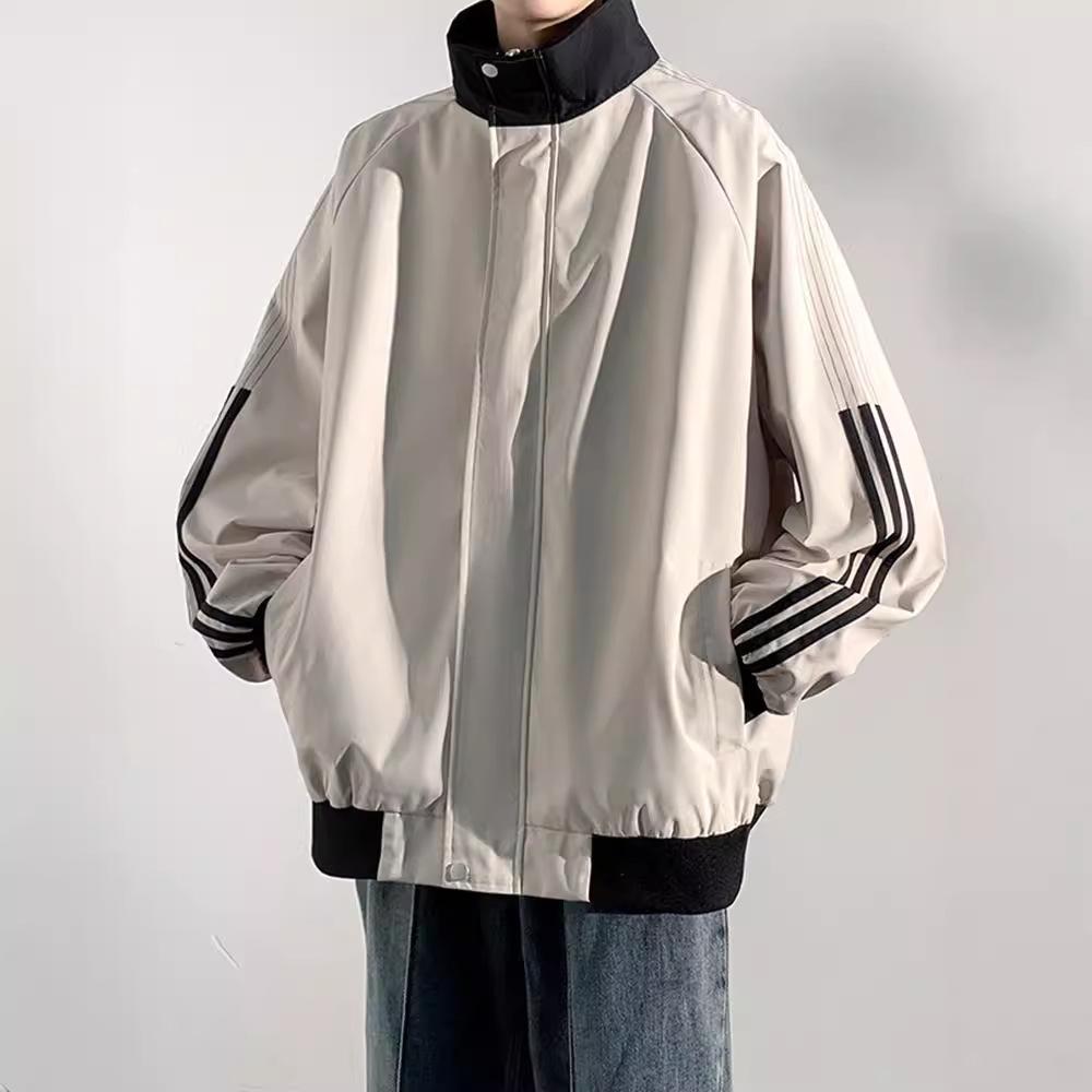 Luźna Kurtka Bomberka Męska Wysokiej Jakości Amerykańska Koszulka Baseballowa Jesień i Zima Retro Kurtka Robocza