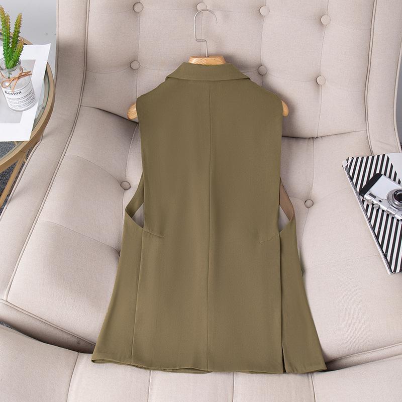 New Retro Stacked Suit Vest Jacket for Women French British Style V-neck Short Waistcoat Vest Outer Wear