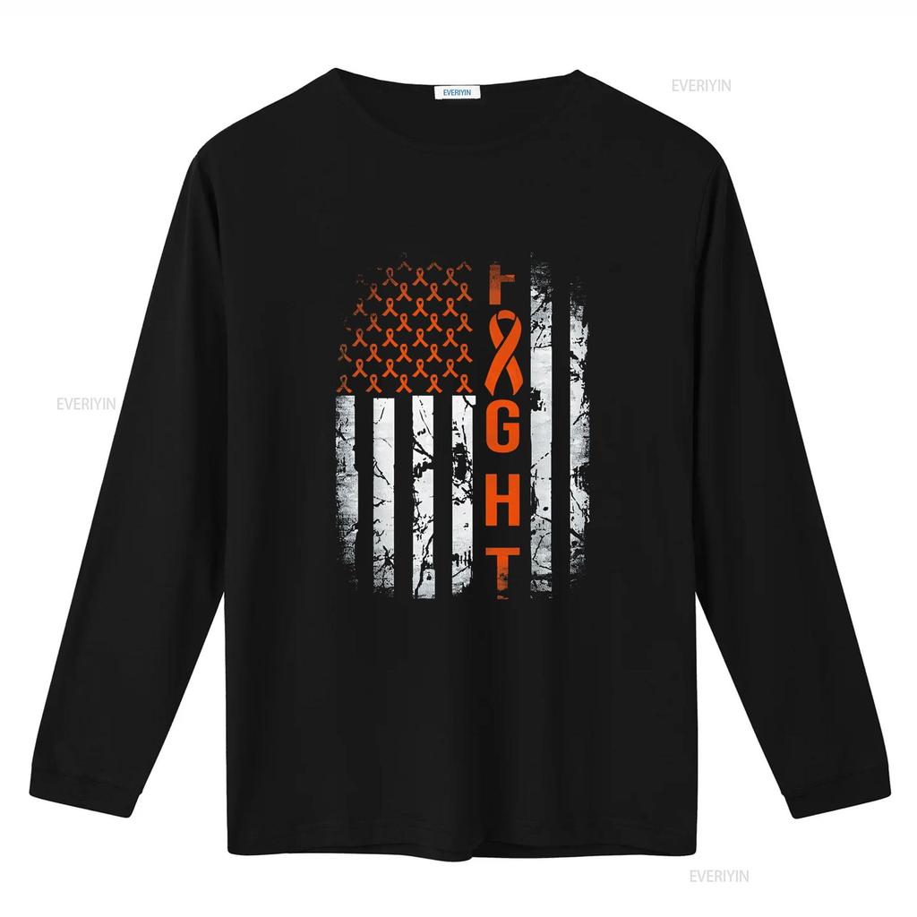 Leukemia Ribbon Fight American Flag Awareness T Shirt vintage Washed Comfortable designer clothes fashion Breathable Versatile
