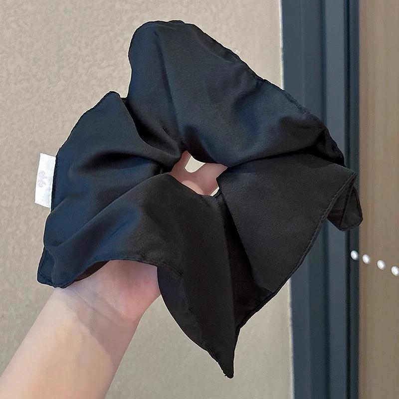 Elegant Large Square Scarf Hair Circle For Women Girls Elastic Satin HairBands Hair Ties Fashion Headband Hair Accessories