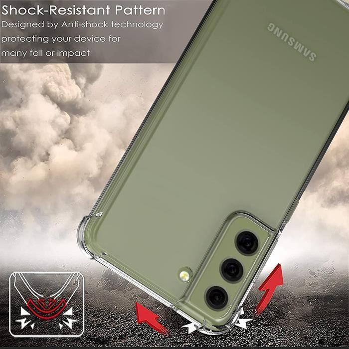 Coque pour Samsung Galaxy S21 FE - Transparent Silicone - Antichoc Bumper - Anti-Rayures - Souple TPU