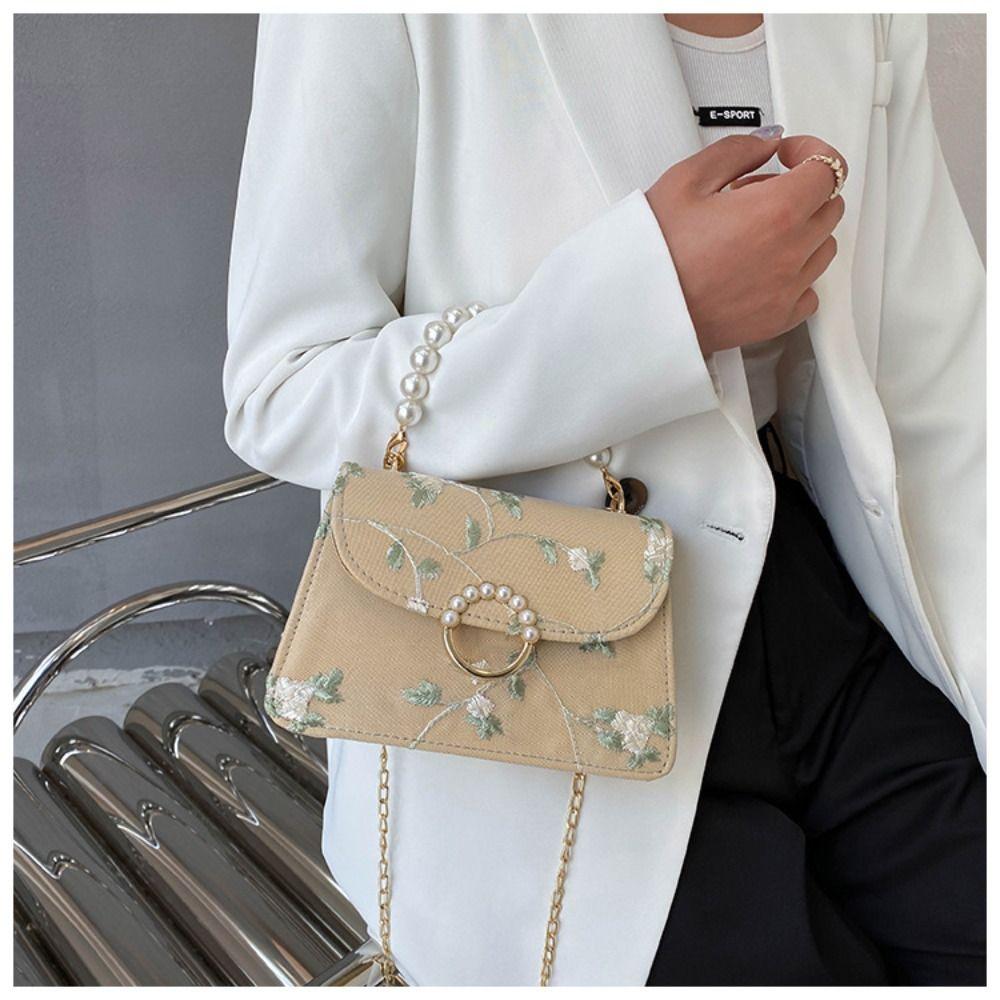 PU Handbags Pearl Clutch Bag New Shoulder Crossbody Bag  Women