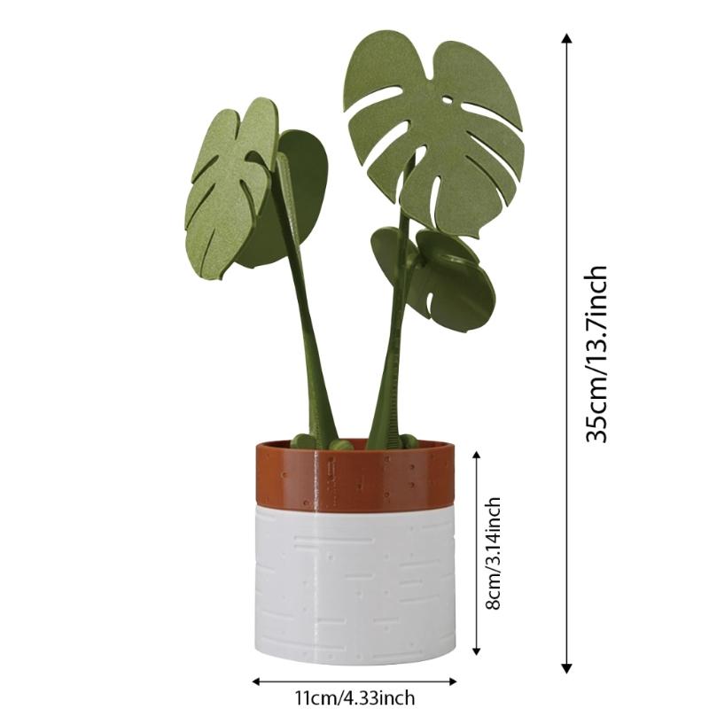 3D Printed Plant Coasters Magnetic Monstera Designs For Desktop Protections And Decoration Waterproof Kitchen Accessory