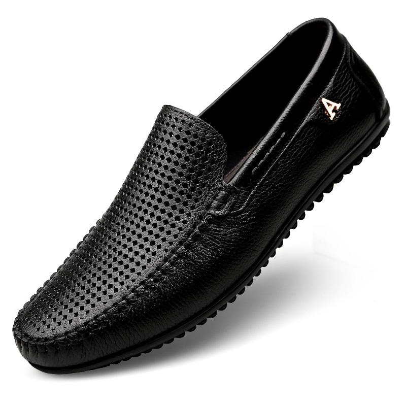 Fashion Genuine Leather Male Comfortable Driving Shoe Loafers Men Classic Stylish Men Shoes Wedding Handmade Men Casual Business Shoes