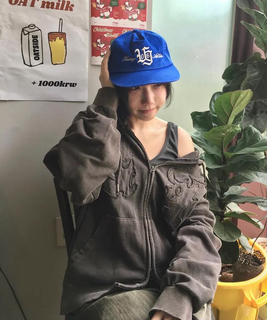 Yunibeoseugameonteu Vtg Typo 5-Panel Washing Cap_Blue