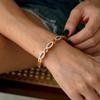 Dämonenauge Titanstahl Strassstein Armband - Modisches Hohl Design