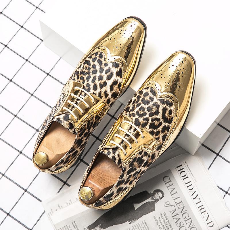 Men's British Style Pointed Toe Leather Loafers - Glossy Casual Shoes, Large & Small Sizes Available